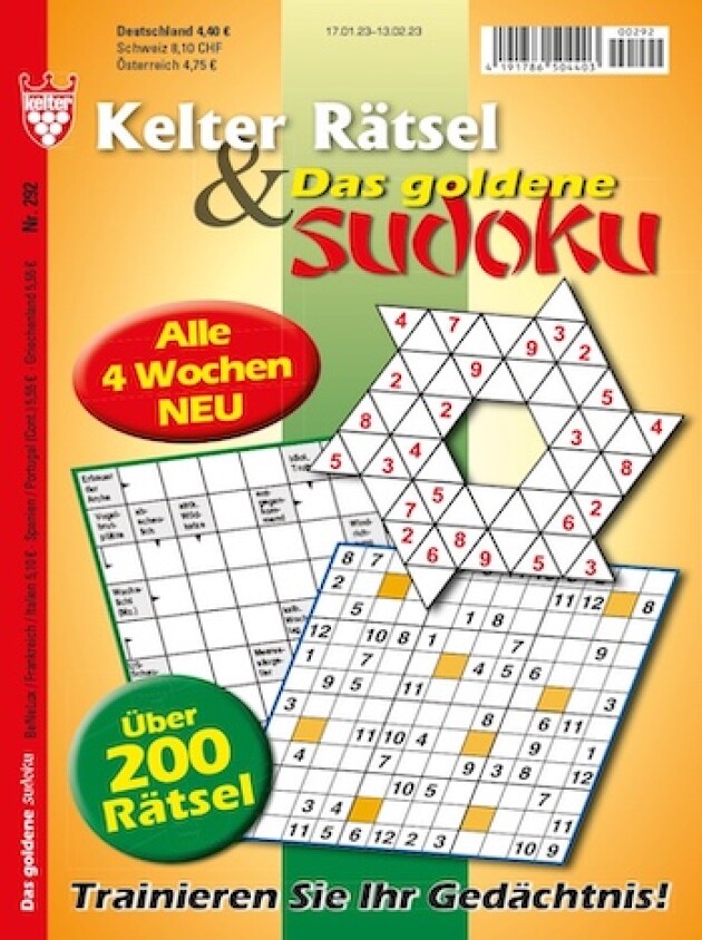 Zeitschrift Das goldene Sudoku Abo